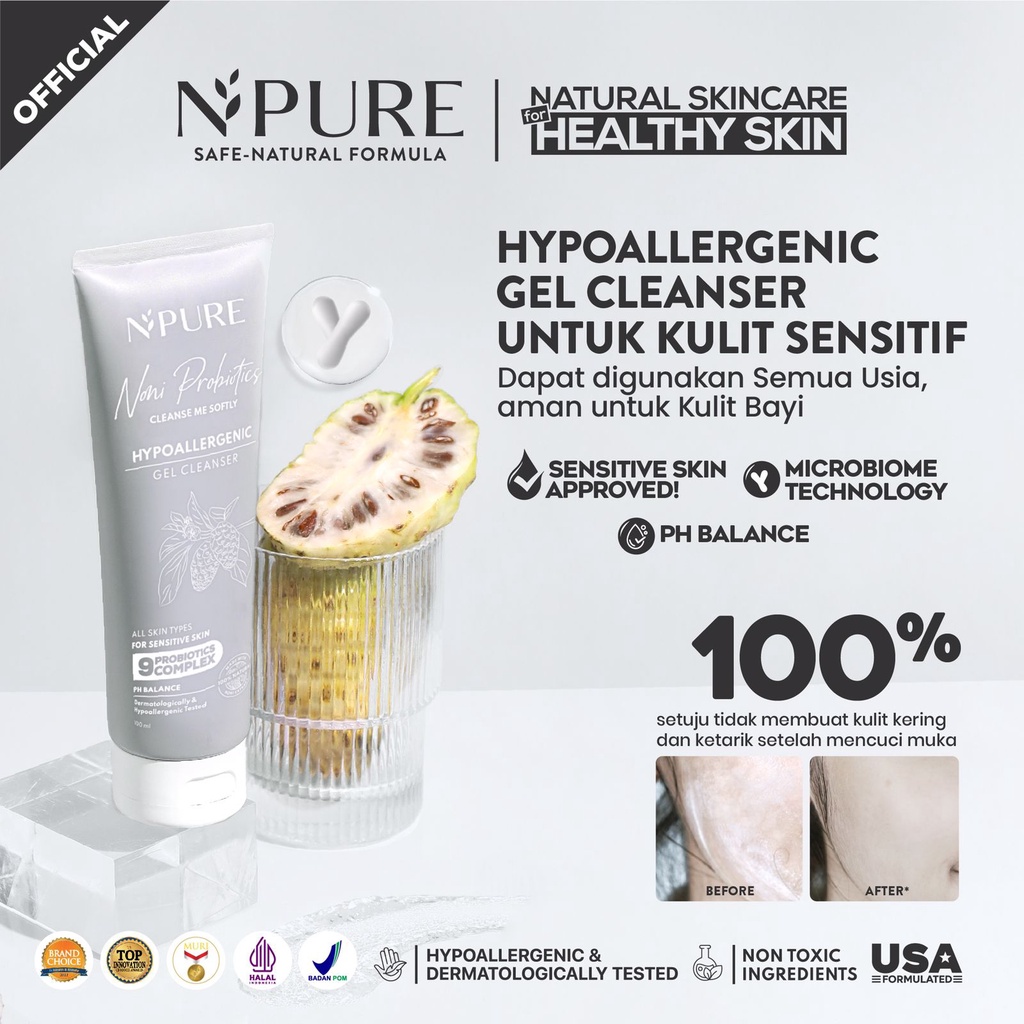 Npure Noni Probiotics Cleanse Me Softly Hypoallergenic Gel Cleanser 100ml