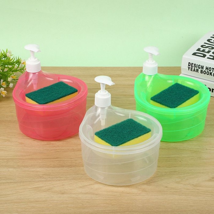 Dispenser Sabun Cuci Piring Bulat + Spons