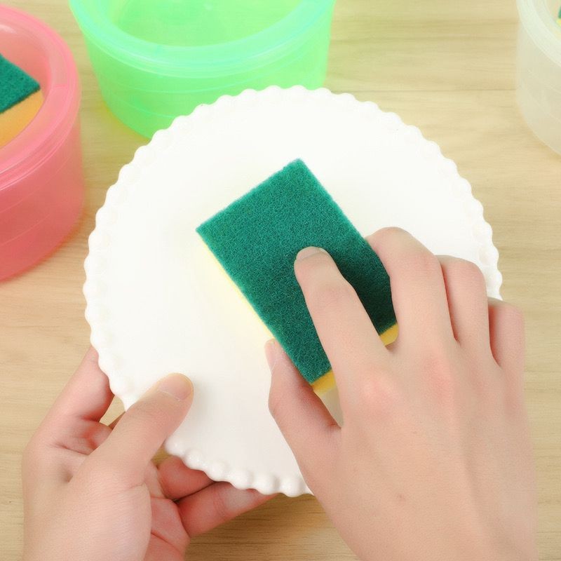 Dispenser Sabun Cuci Piring Bulat + Spons