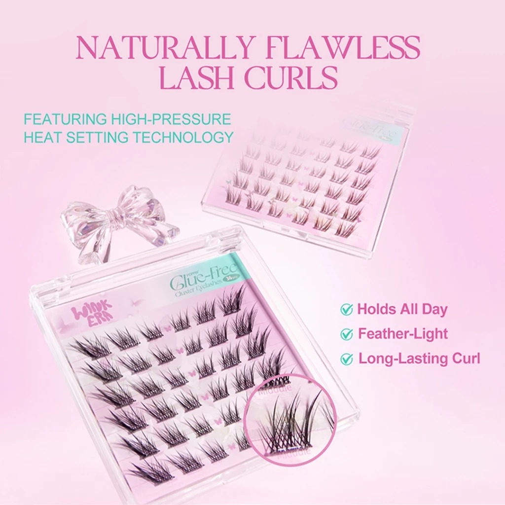Glam Fix Wink Era Magnetic Poppin Glue-Free Cluster Eyelash (Isi 36pcs) - 02 Lifting Slay