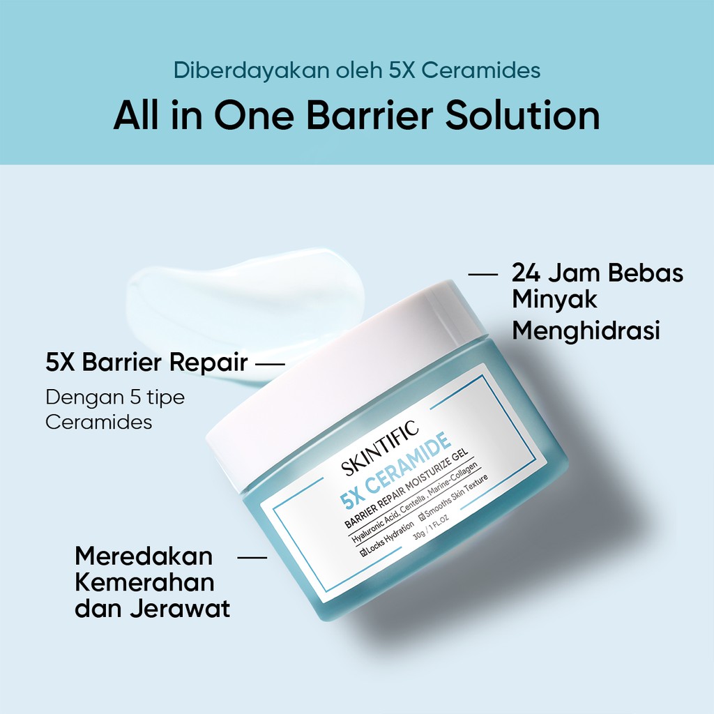 Skintific 5x Ceramide Barrier Repair Moisture Gel Travel Size 6gr