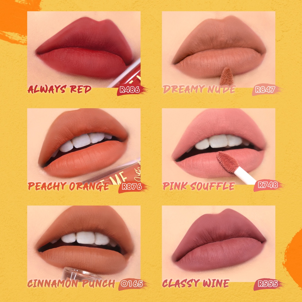 DAZZLE ME Velvet Matte Lip Cream R486 Always Red *
