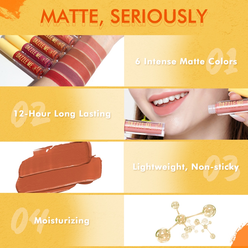 DAZZLE ME Velvet Matte Lip Cream R486 Always Red *
