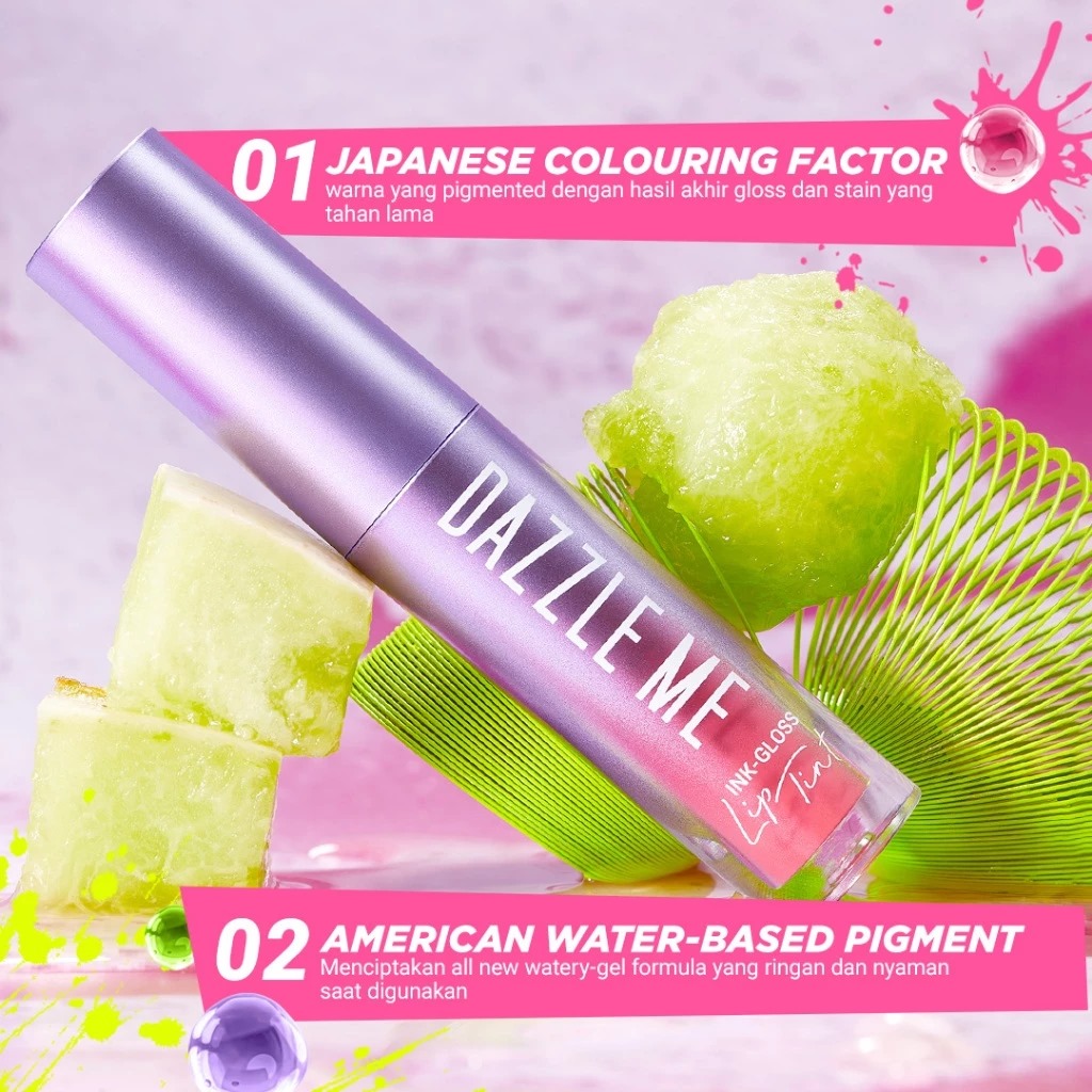 Dazzle Me Ink-Gloss Lip Tint 2.5ml - O06 Fresh-Ink