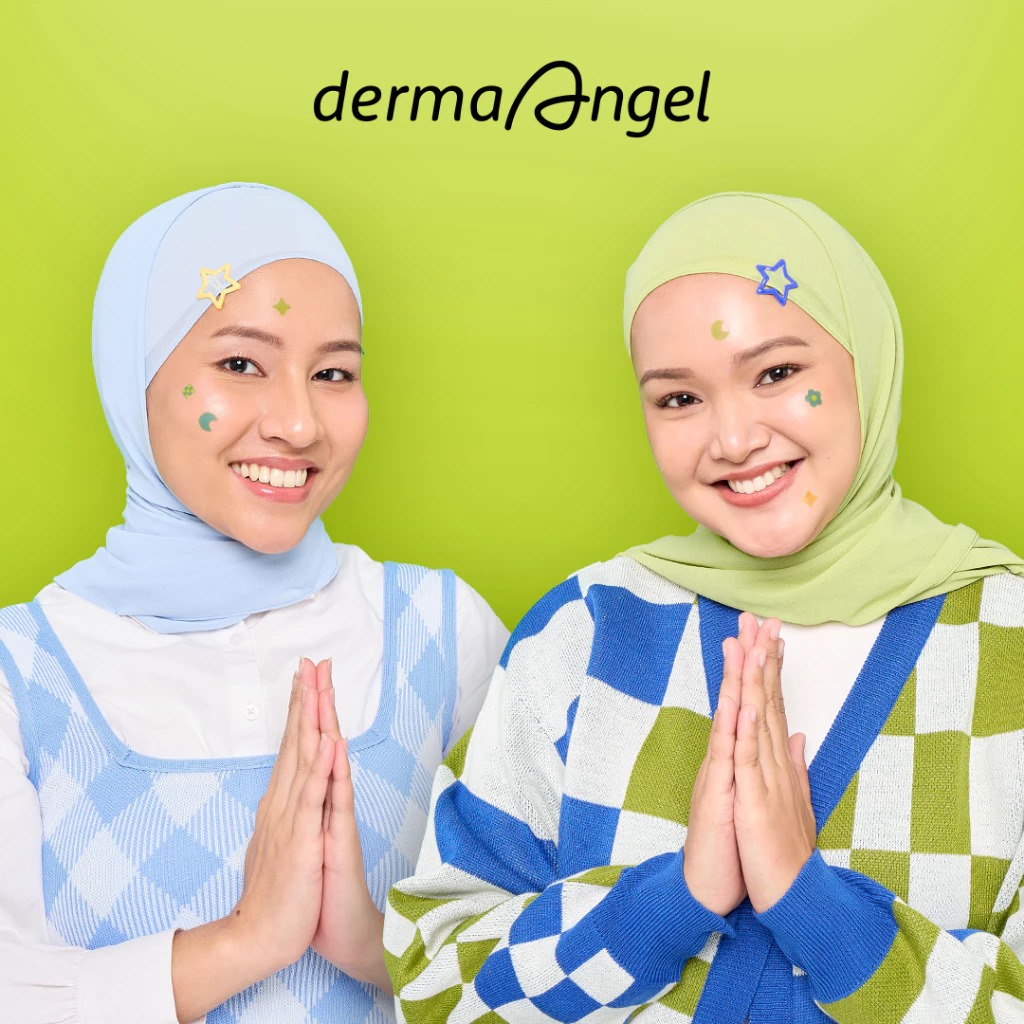 Derma Angel Acne Beauty Patch With Salicylic Acid Colorful Mix Shaped 12s - Raya Festive