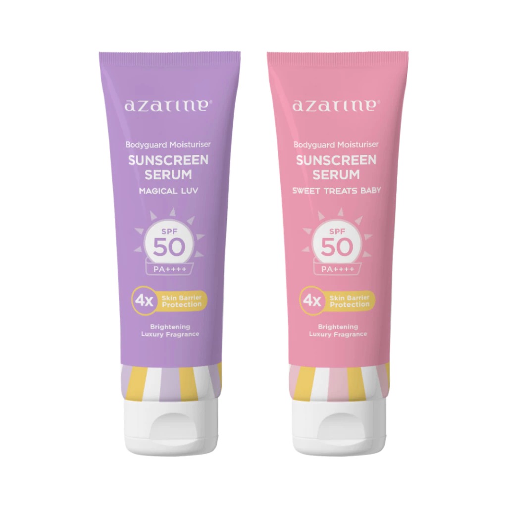 Azarine Body Guard Moisturizer Sunscreen Serum SPF50 PA++++ 100ml - Magical Luv (Ungu)