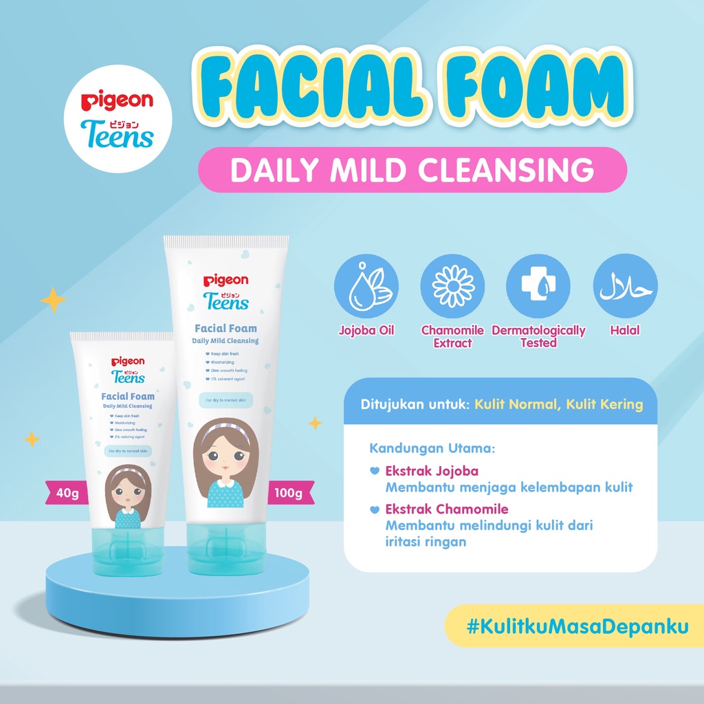 Pigeon Teens Facial Foam 100gr - Daily Mild Cleansing