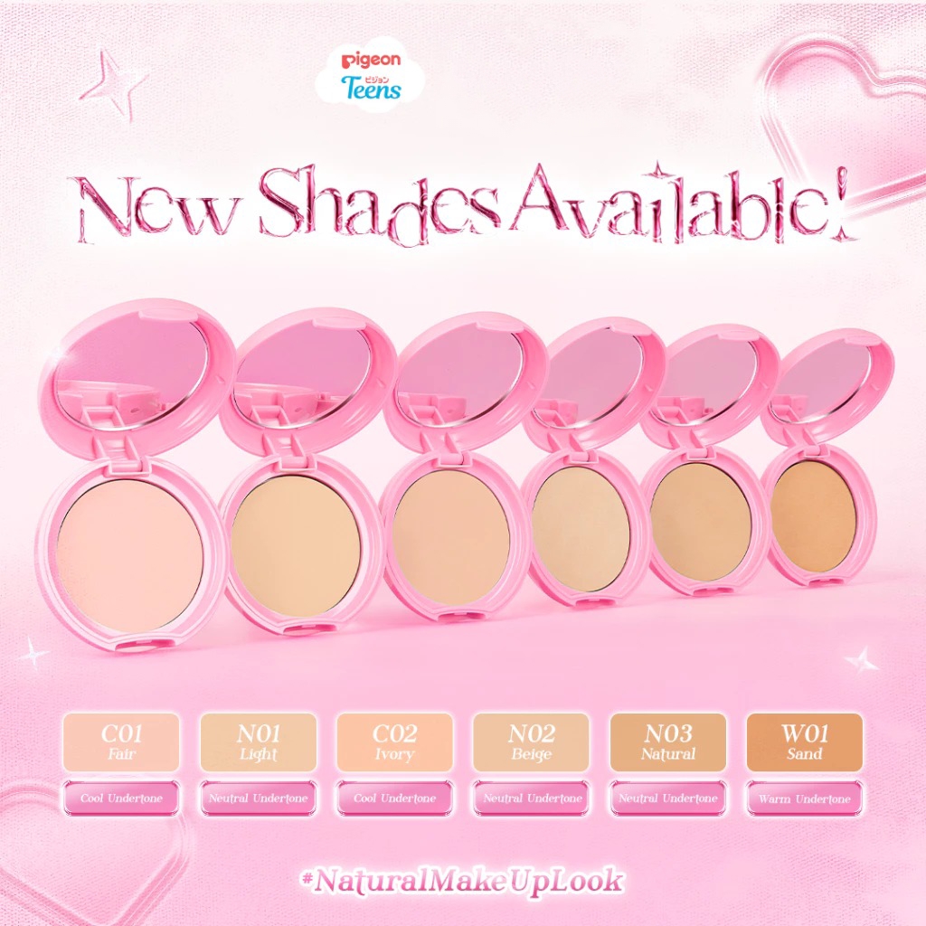 Pigeon Teens Everyday Compact Powder FULL SIZE 9gr - N02 Beige