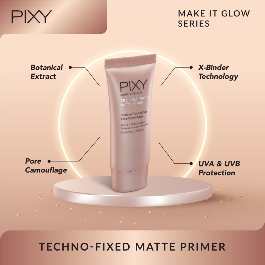 Pixy Make It Glow Techno - Fixed Matte Primer 101 Fair Beige