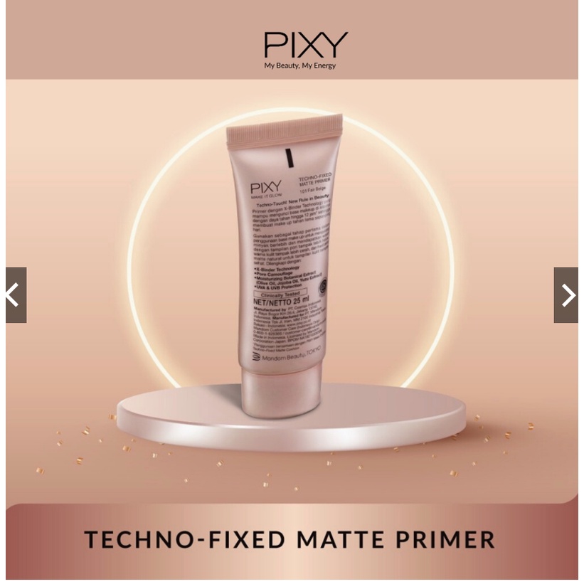 Pixy Make It Glow Techno - Fixed Matte Primer 101 Fair Beige