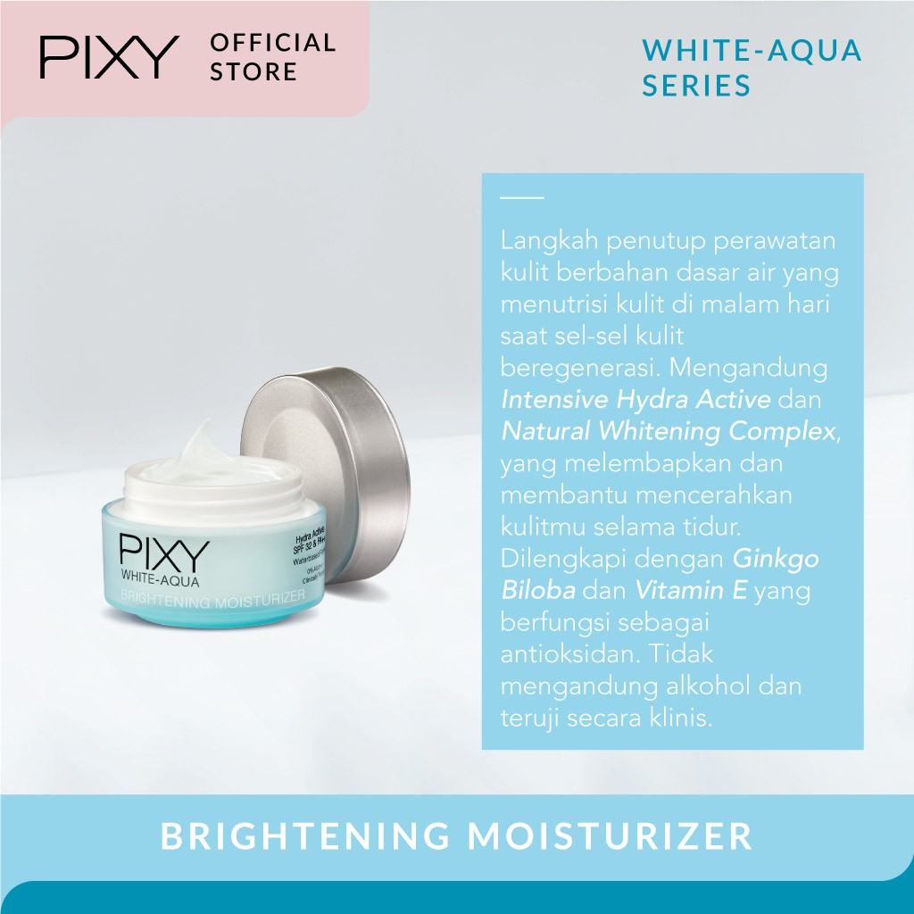 Pixy White Aqua Brightening Moisturizer Day Cream SPF30 PA+++ 18gr