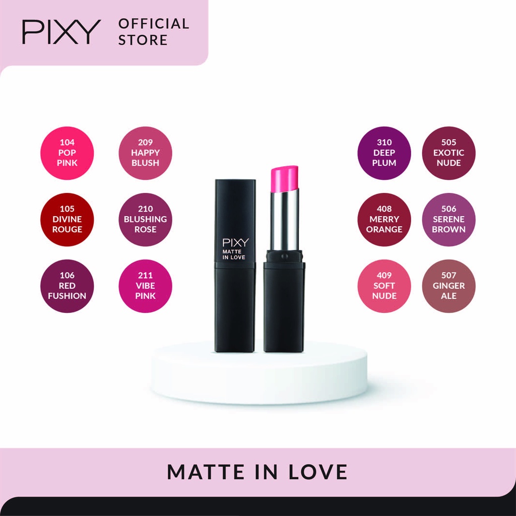 Pixy Matte in Love Lipstick 106  Red  Fushion