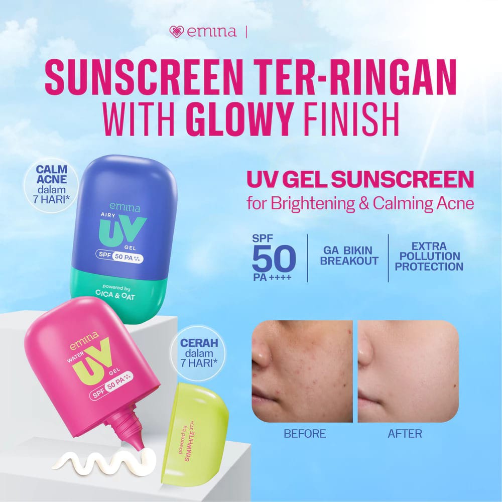 Emina Airy UV Gel Sunscreen SPF50 PA++++ 25ml