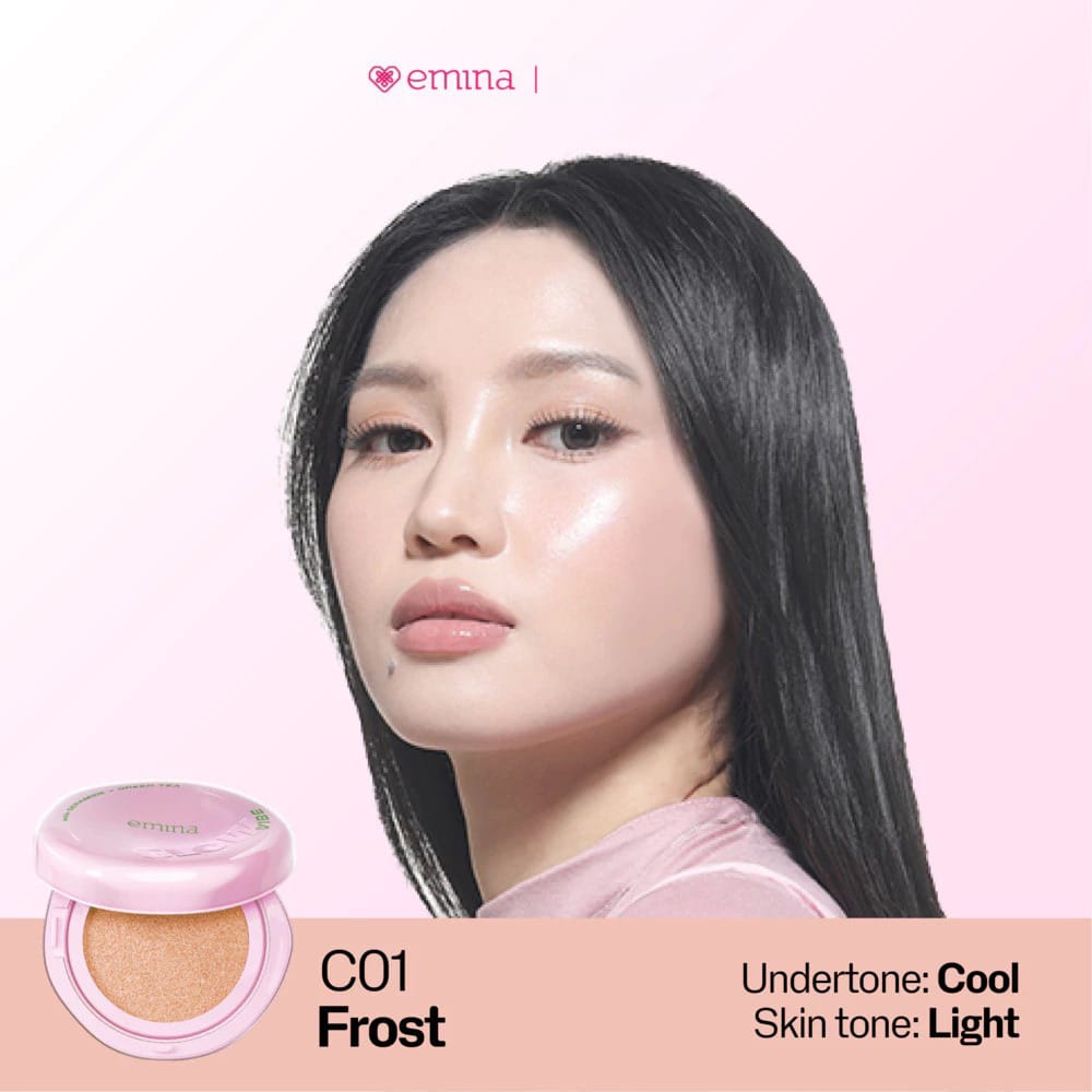 Emina Glow Vibe Cushion SPF50 PA++++ 13gr - C01 Frost