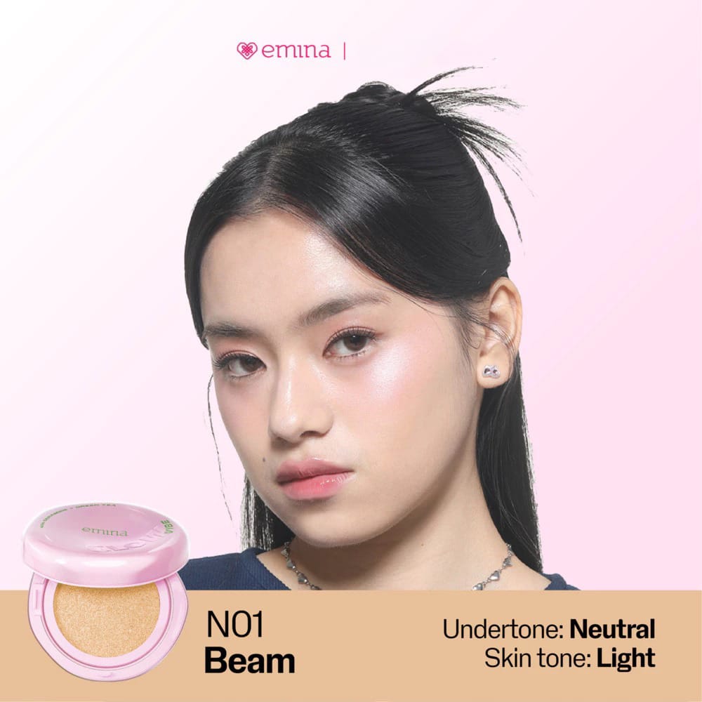 Emina Glow Vibe Cushion SPF50 PA++++ 13gr - N01 Beam