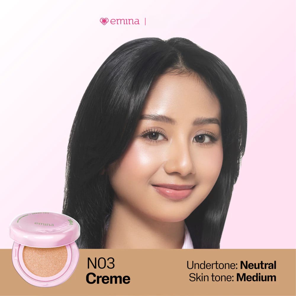 Emina Glow Vibe Cushion SPF50 PA++++ 13gr - N03 Creme