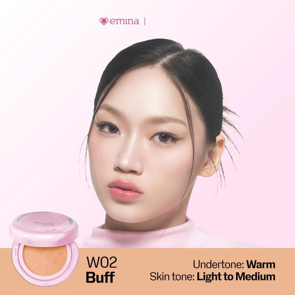 Emina Glow Vibe Cushion SPF50 PA++++ 13gr - W02 Buff