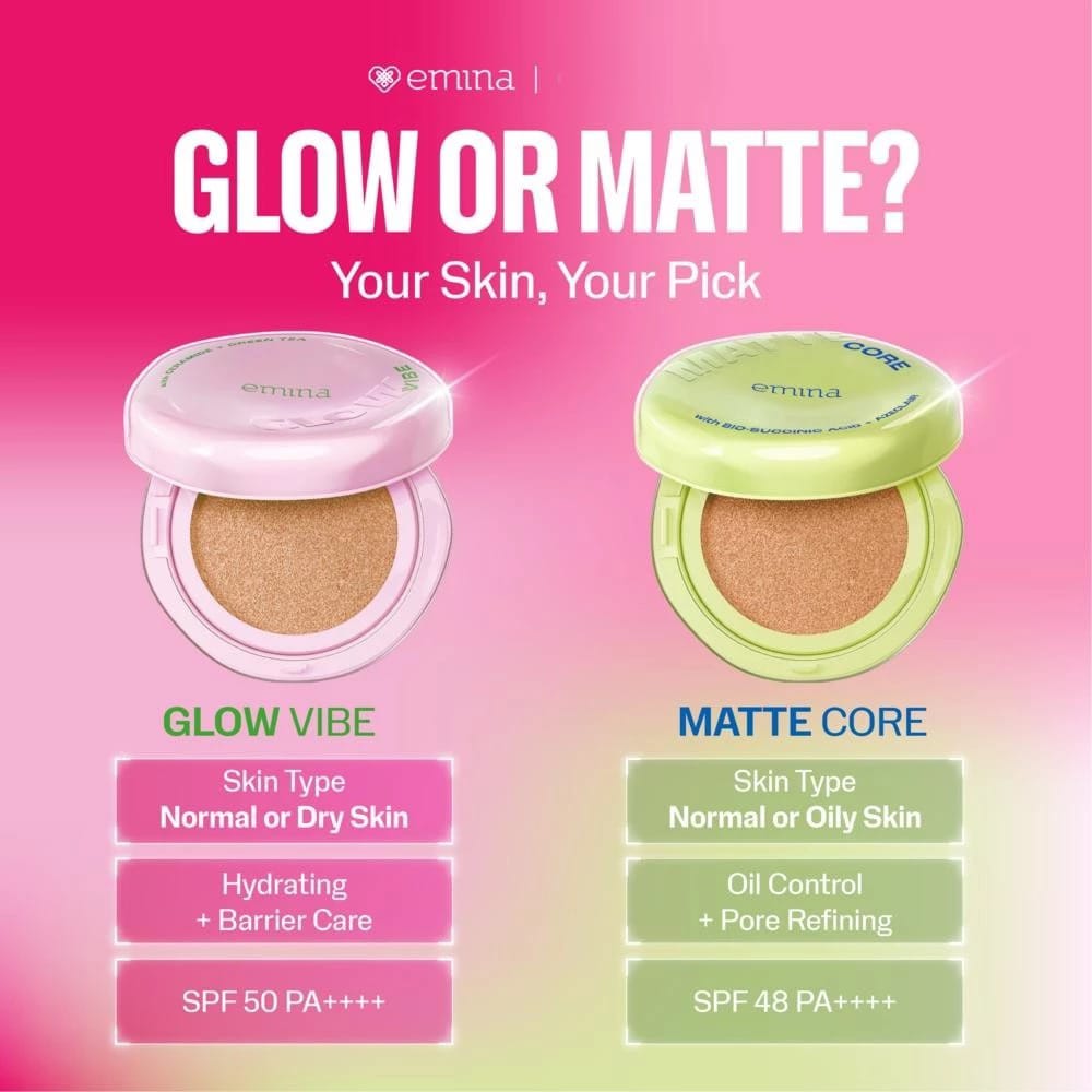 Emina Glow Vibe Cushion SPF50 PA++++ 13gr - W04 Dune