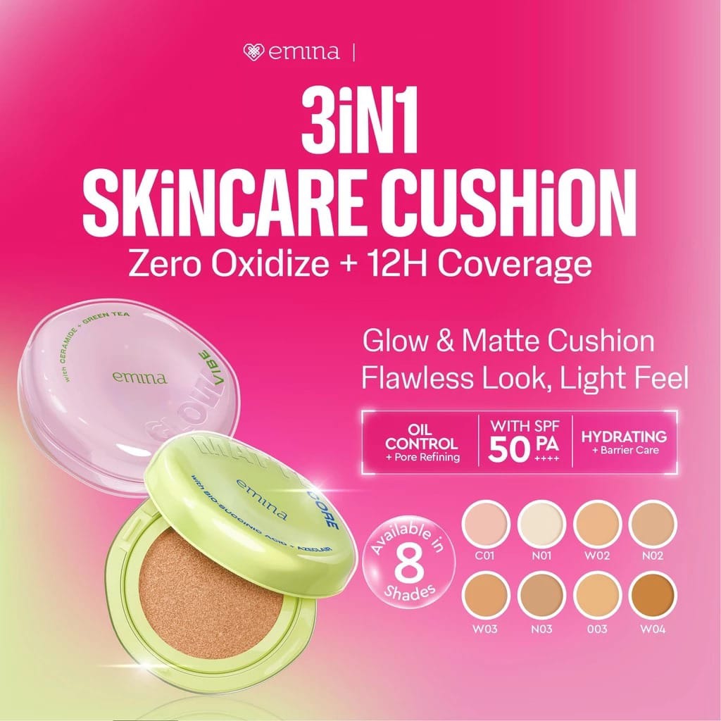 Emina Matte Core Cushion SPF48 PA++++ 13gr - N01 Beam