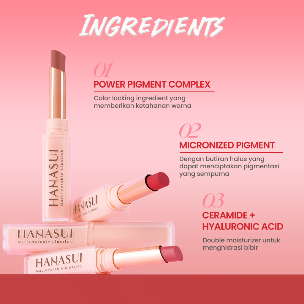 Hanasui Mattedorable Matte Lipstick 2gr - 105 Noona