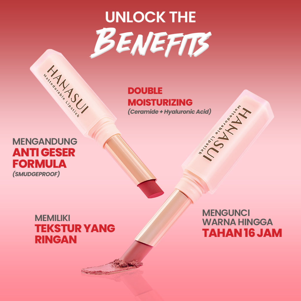 Hanasui Mattedorable Matte Lipstick 2gr - 107 Pop