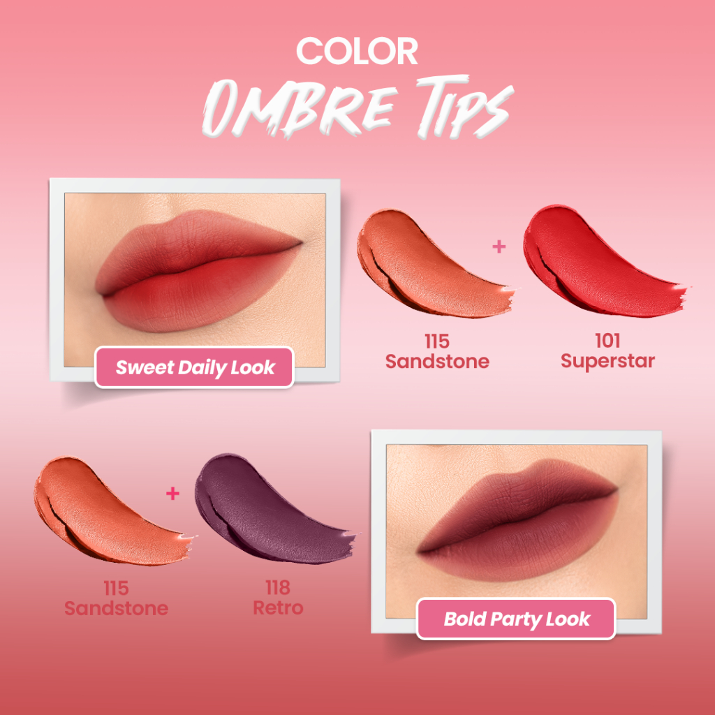 Hanasui Mattedorable Matte Lipstick 2gr - 107 Pop