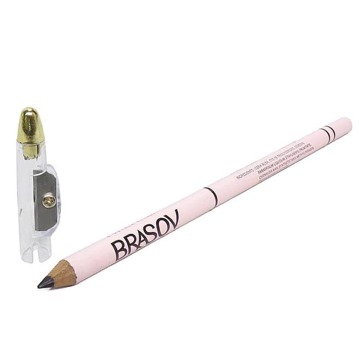 Brasov Eyebrow Pencil 2in1 - Black (Pensil Alis)