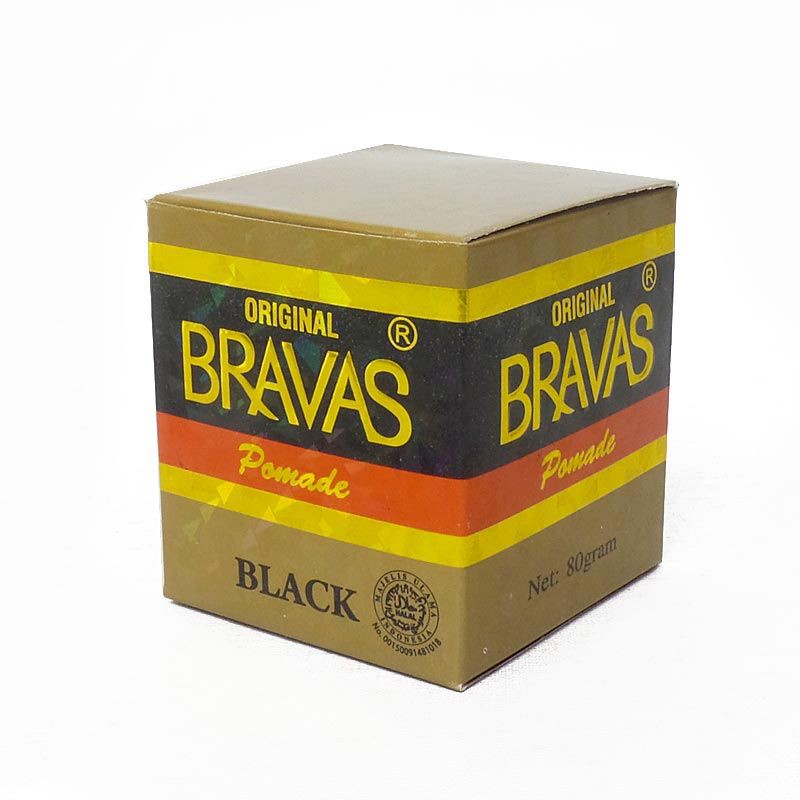 Bravas Pomade Brilliantine Minyak Rambut 80gr - Black