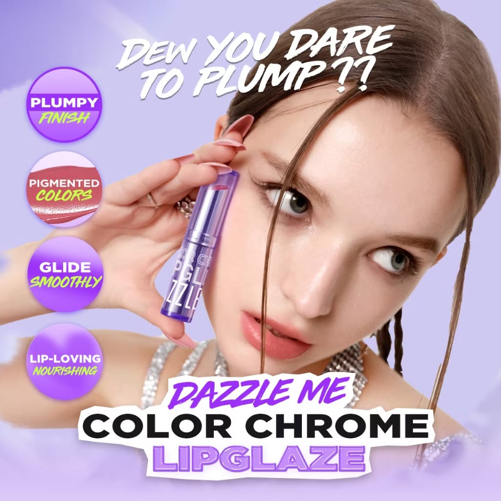 Dazzle Me Color Chrome Lip Glaze 3gr - 07 Rose Blush