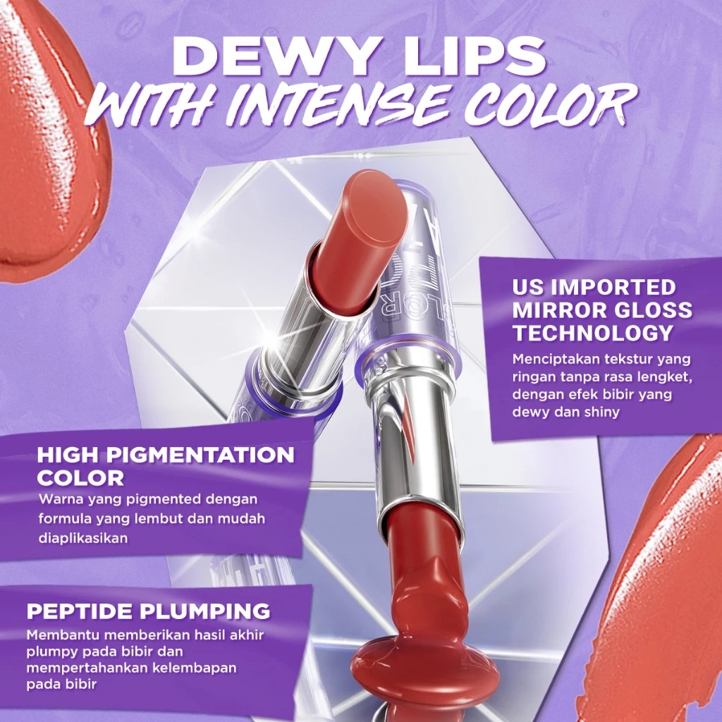 Dazzle Me Color Chrome Lip Glaze 3gr - 10 Smoke Auburn