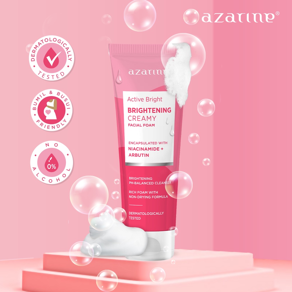 Azarine Active Bright Brightening Creamy Facial Foam 50gr