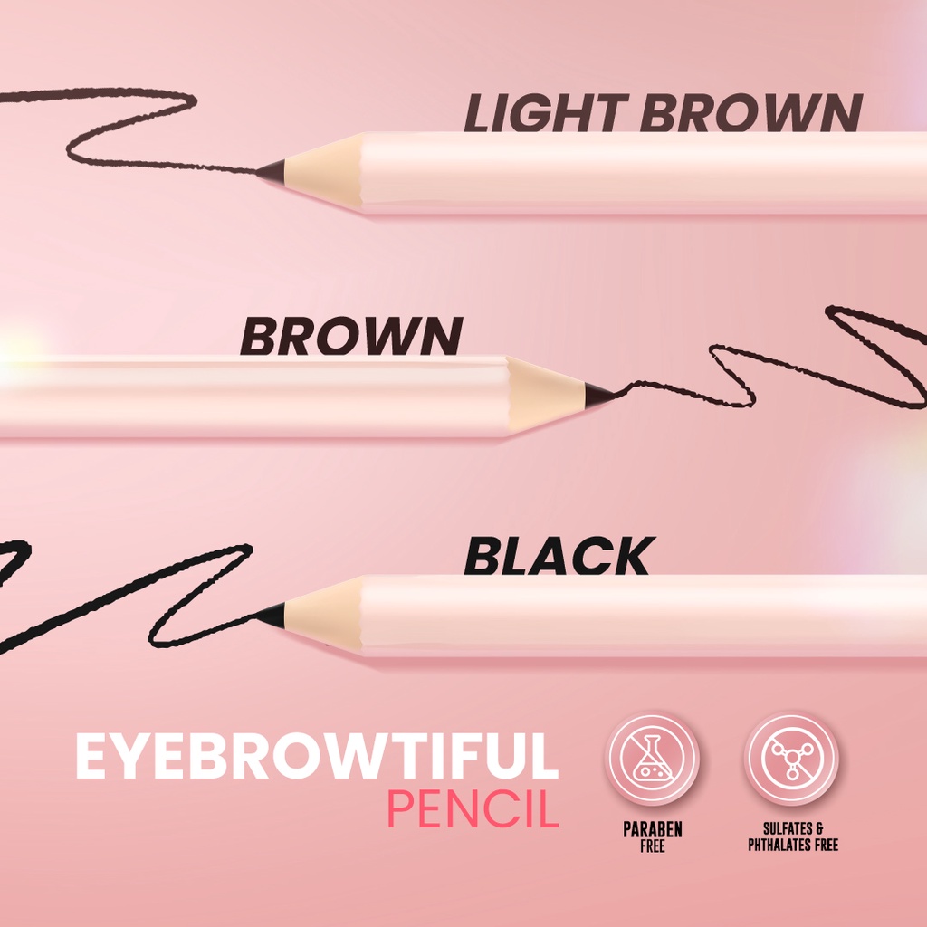 Hanasui Eyebrowtiful Pencil 3in1 - Brown (Pensil Alis)