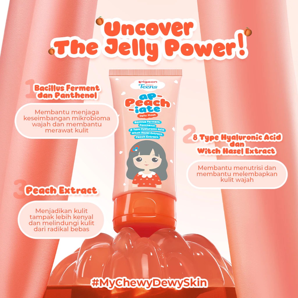 Pigeon Teens Jelly Mask 60ml - Ap-Peach-iate