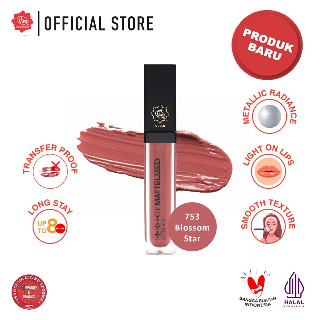 Viva Queen Perfect Mattelized Lip Cream 7g - 753 Blossom Star