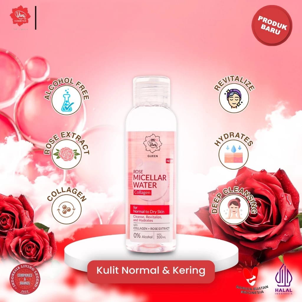 Viva Queen Rose Micellar Water Collagen 100ml