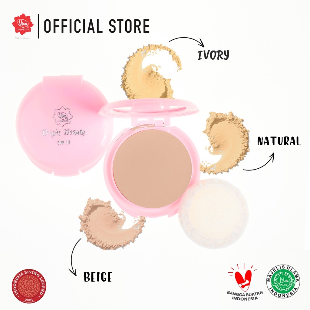Viva Bright Beauty Compact Powder SPF15 - 1 Ivory