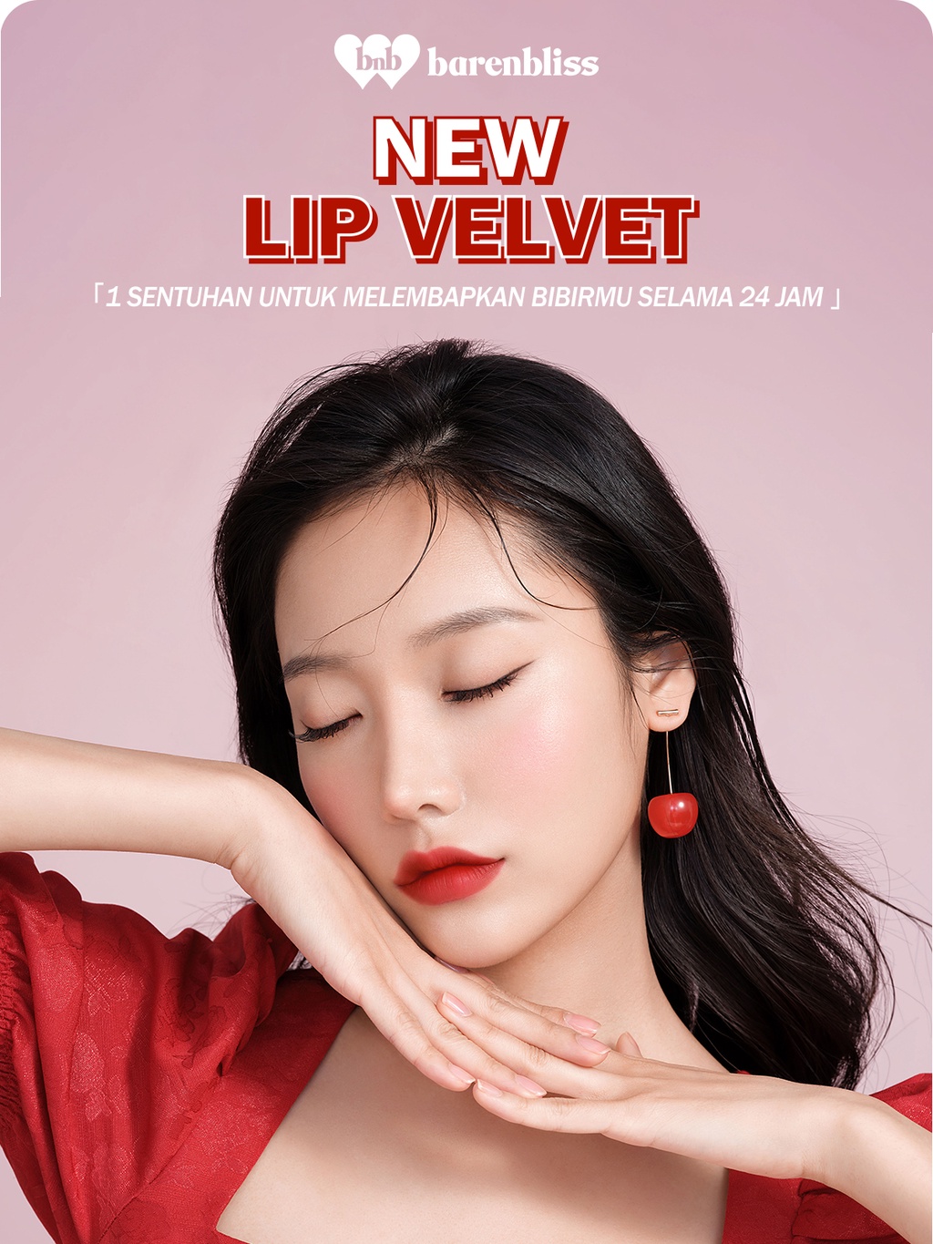BNB Barenbliss Cherry Makes Cheerful Lip Velvet - 01 Blushed Moment