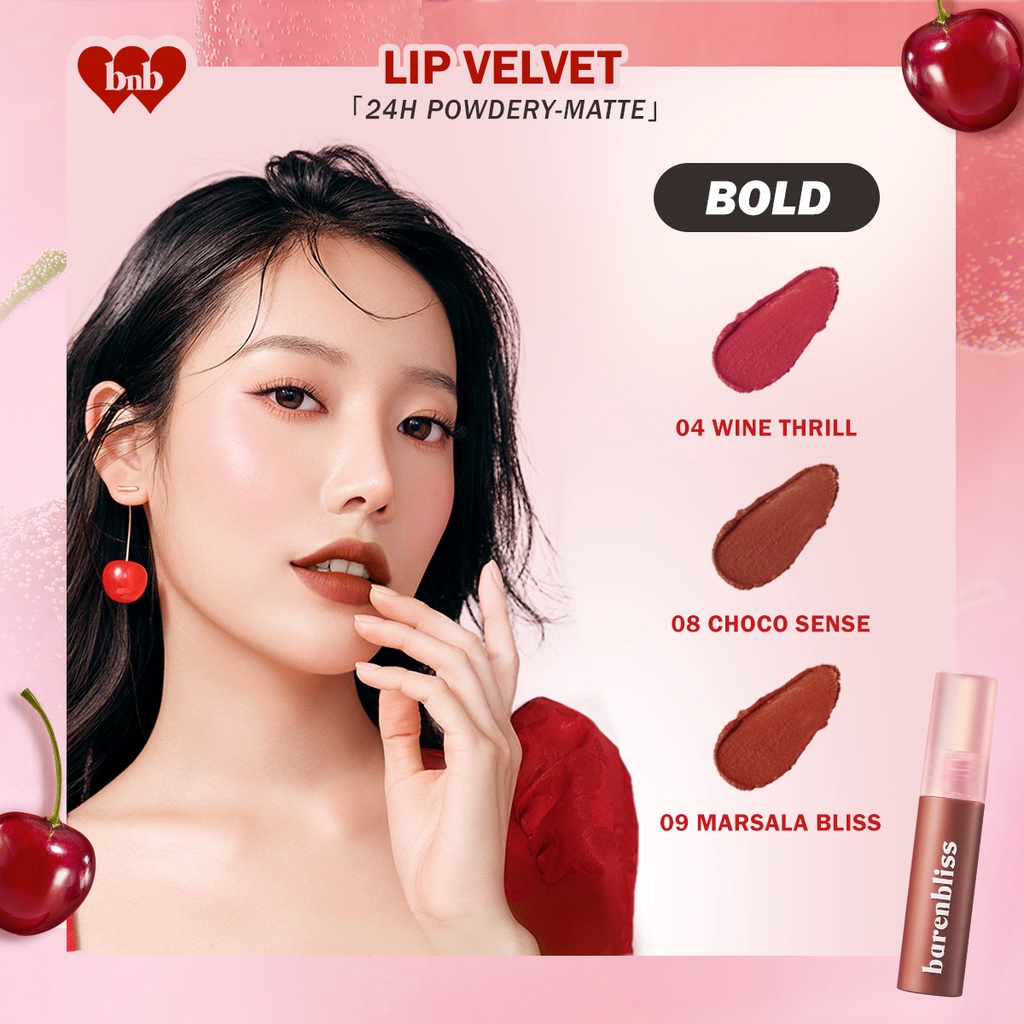 BNB Barenbliss Cherry Makes Cheerful Lip Velvet - 06 Summer Sunset