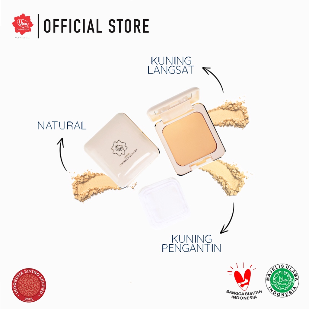 Viva Queen Compact Powder FULL SIZE 12gr - Kuning Langsat