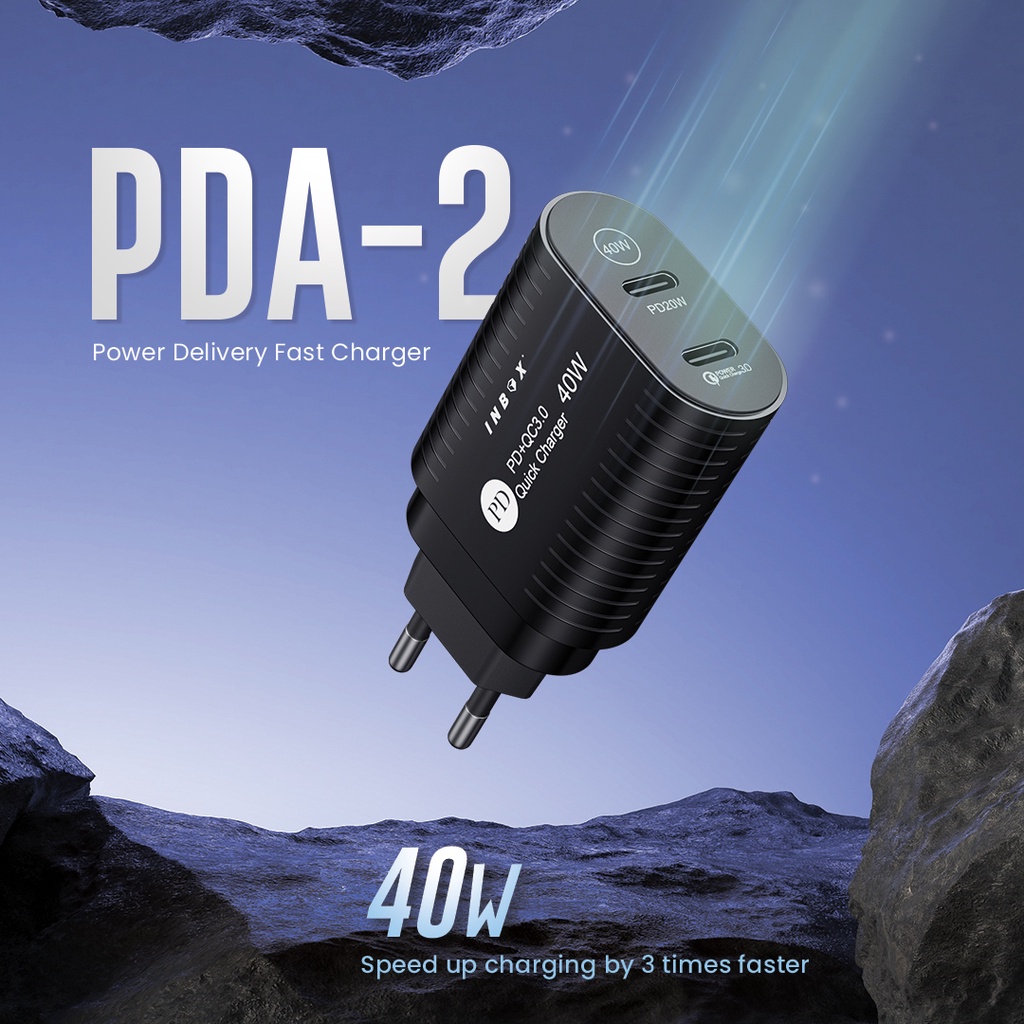 Inbox Adaptor Power Delivery PDA-2 40W (Dual Port TypeC)