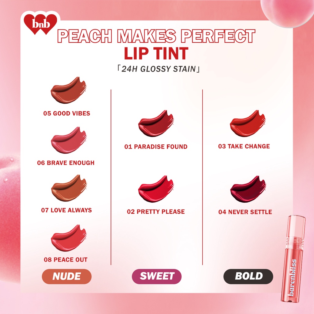BNB Barenbliss Peach Makes Perfect Lip Tint - 05 Good Vibes