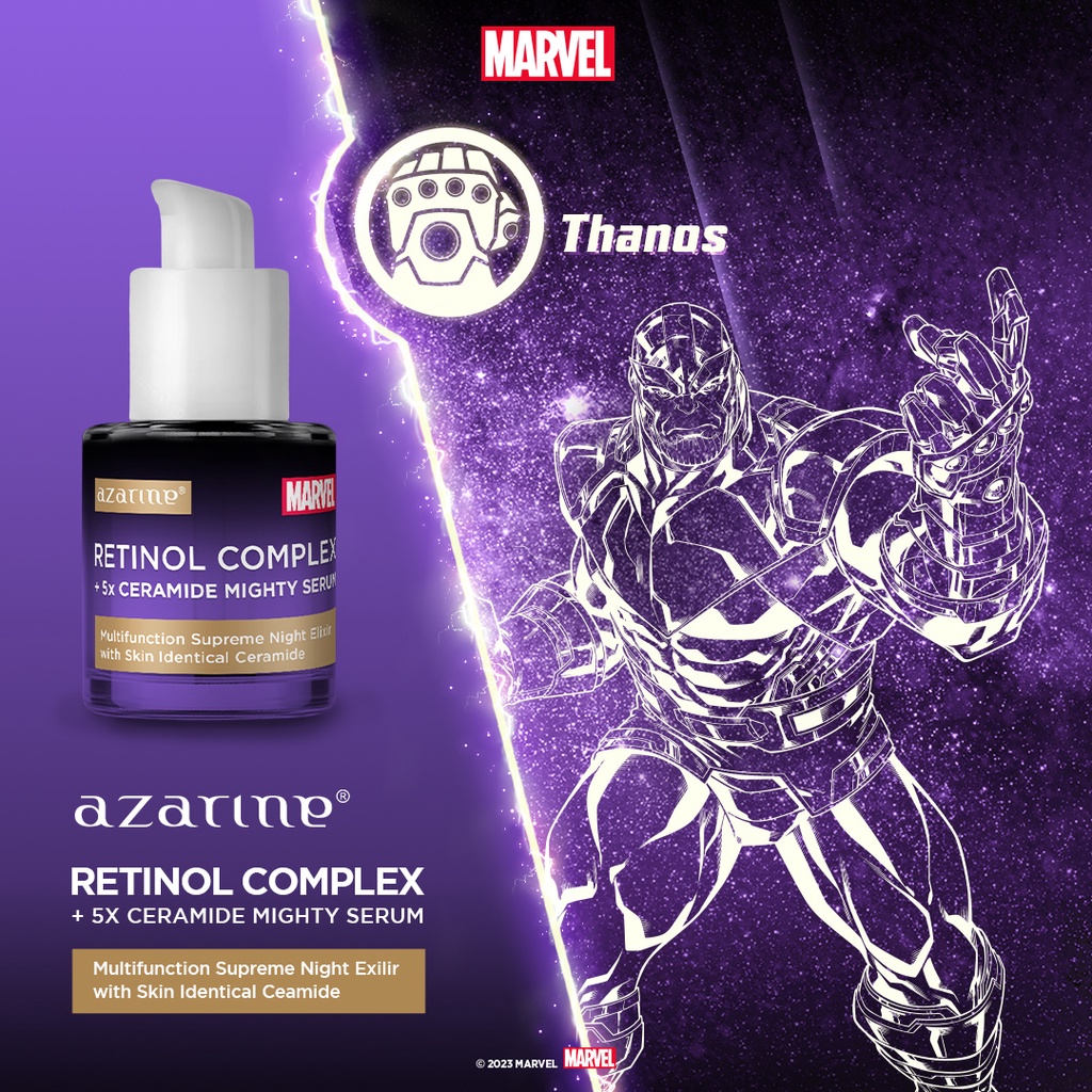 Azarine x Marvel Retinol Complex + 5x Ceramide Mighty Serum 20ml *