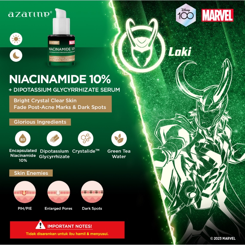 Azarine x Marvel Niacinamide 10% + Dipotassium Glycyrrhizate Glorious Serum 20ml *