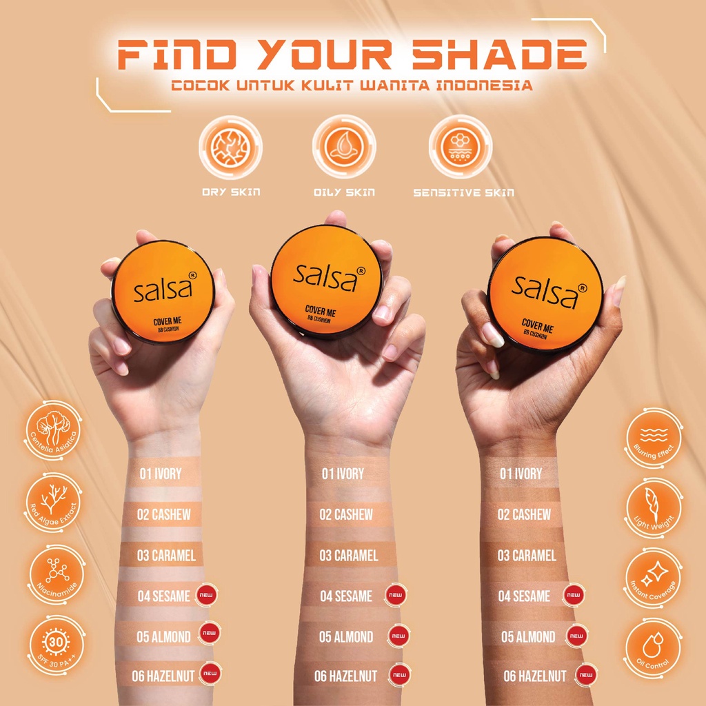 Salsa Cover Me BB Cushion - Hazelnut