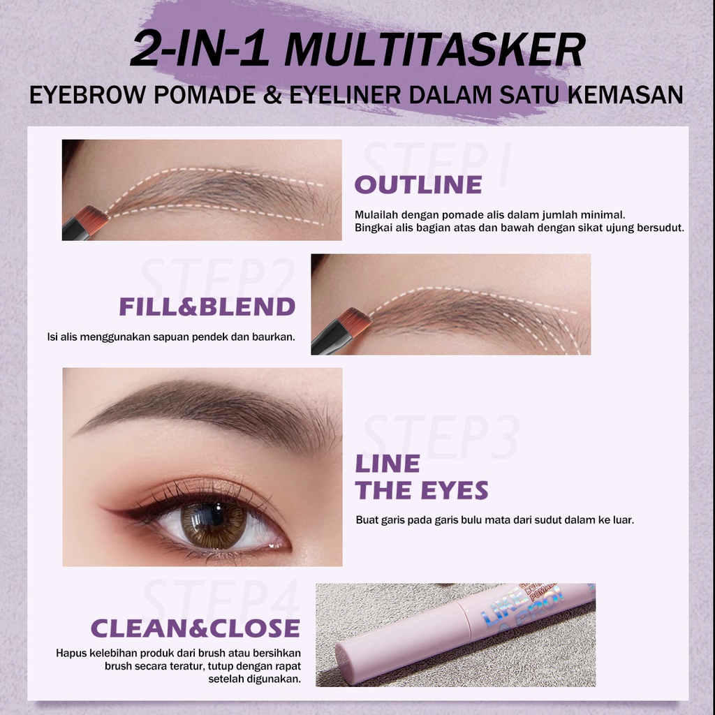 BNB Barenbliss Like a Pro Shockproof Durabrow Pomade - 02 Dark Brown *