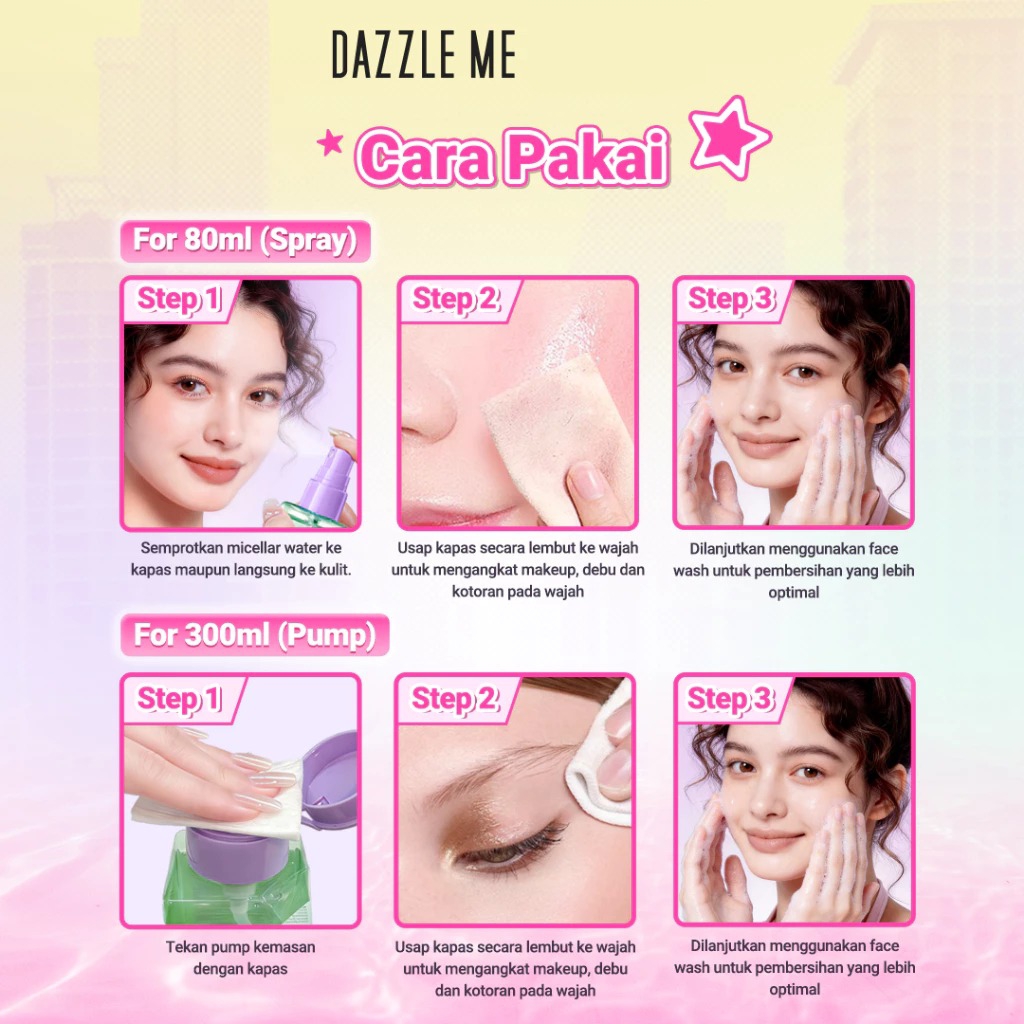 Dazzle Me Micellar Water 300ml - Acne (BHA-Centella)