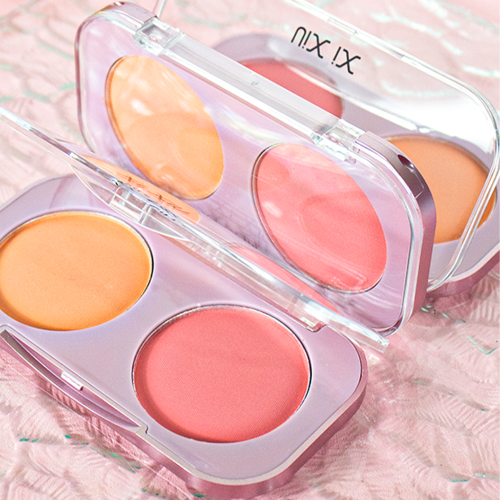 Xi Xiu Powder Blush 2in1 - A Brick Red & Peach