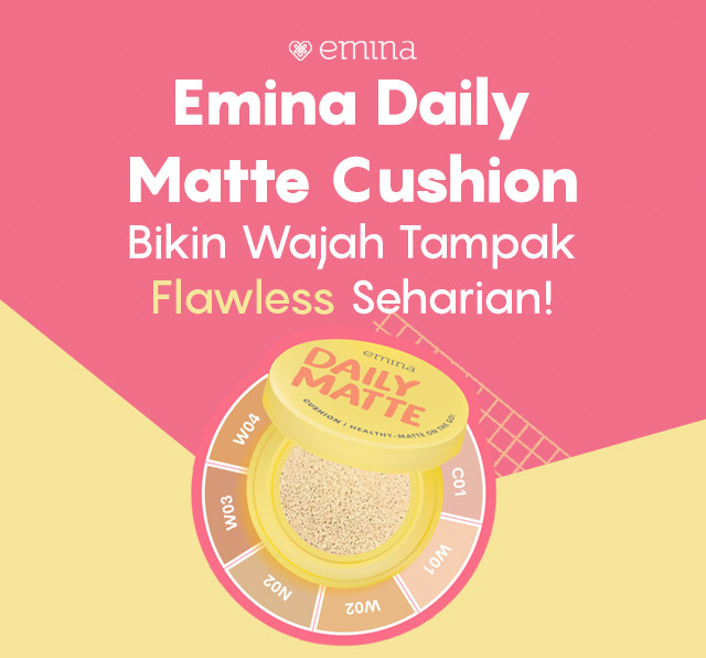 Emina Daily Matte Cushion SPF25 PA++ 15gr - W02 Natural
