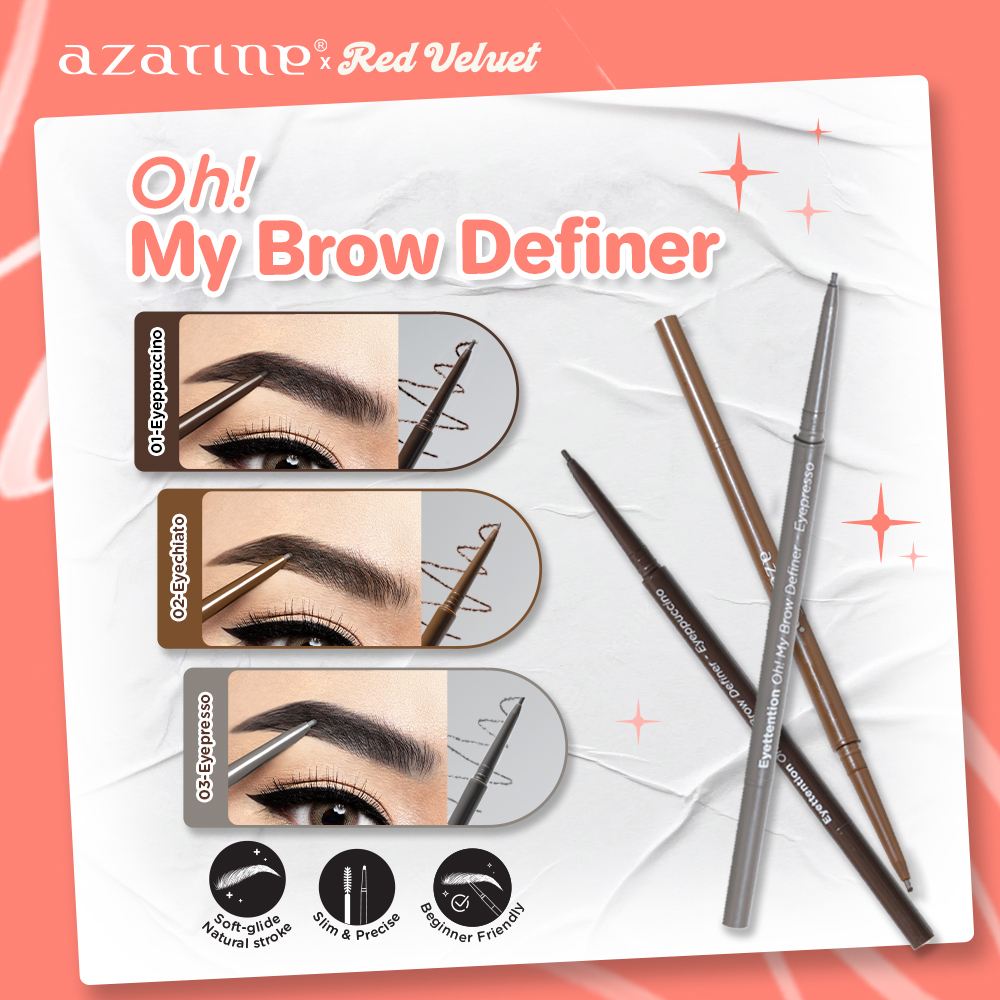 Azarine Oh! My Brow Definer - 01 Eyeppuccino (DARK BROWN)