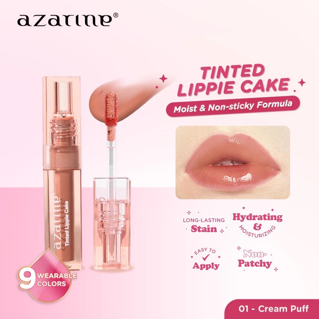 Azarine Tinted Lippie Cake 2.9ml - 01 Cream Puff (NUDE) *